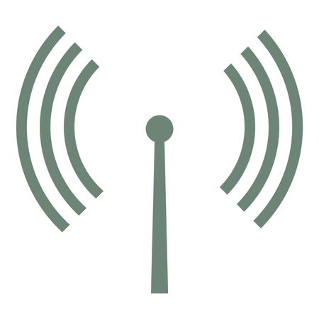 Vector Illustration of Green Antenna Icon
