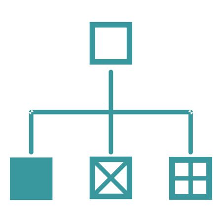 Vector Illustration of Green Flow Chart Icon
