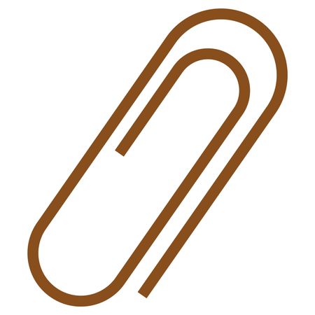 Vector Illustration of Brown Attach Icon