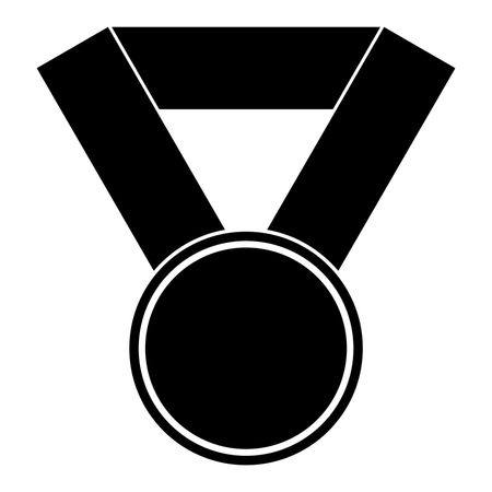 Vector Illustration of Black Medal Icon