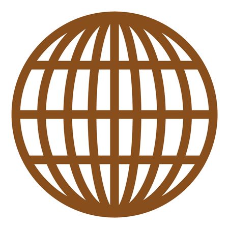 Vector Illustration of Brown Global Icon
