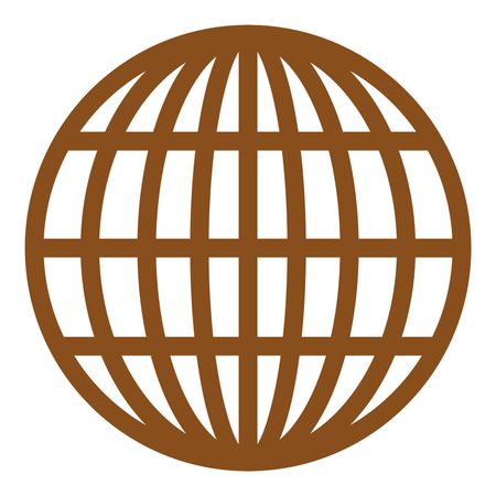 Vector Illustration of Brown Global Icon