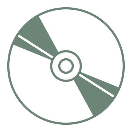Vector Illustration of Green CD Icon
