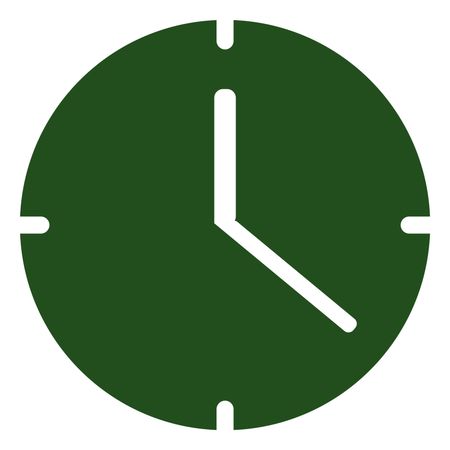 Vector Illustration of Green Clock Icon
