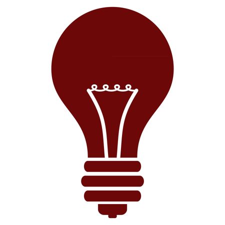 Vector Illustration of Maroon Bulb Icon