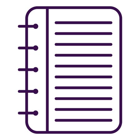 Vector Illustration of Violet Note Book Icon