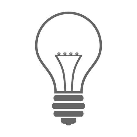 Vector Illustration of White Light Bulb Icon
