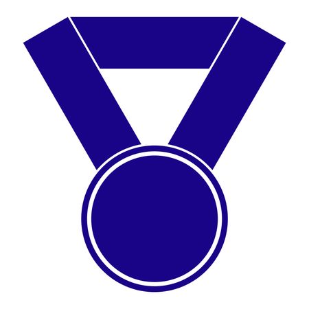 Vector Illustration of Medal Icon in Blue