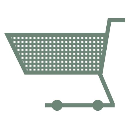 Vector Illustration of Shopping Cart Icon in Green
