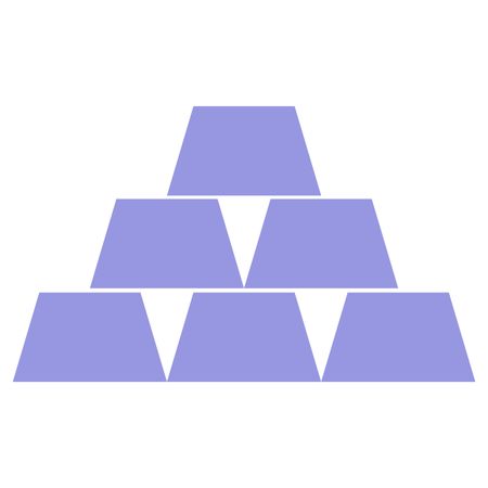 Vector Illustration of Cup Pyramid Icon in Violet
