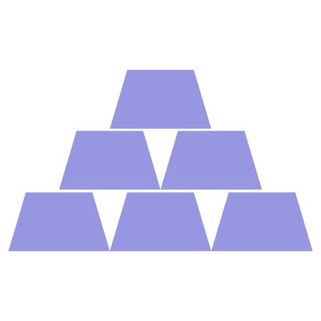 Vector Illustration of Cup Pyramid Icon in Violet