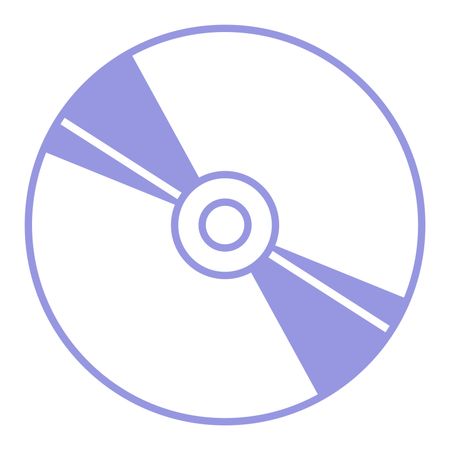 Vector Illustration of CD Icon in Purple
