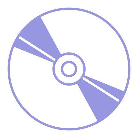 Vector Illustration of CD Icon in Purple