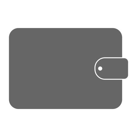 Vector Illustration of Wallet Icon in Gray
