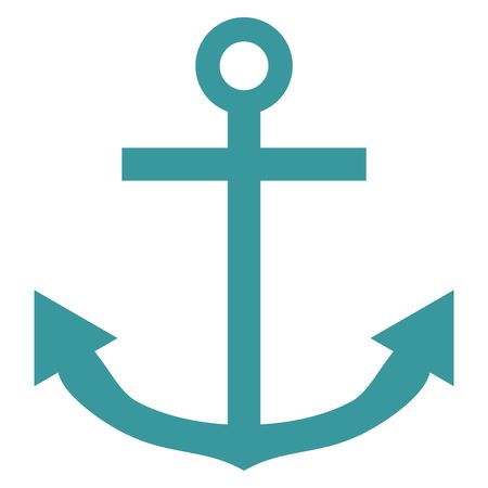 Vector Illustration of Anchor Icon in Green