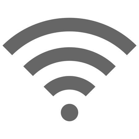 Vector Illustration of Wifi Icon in Gray
