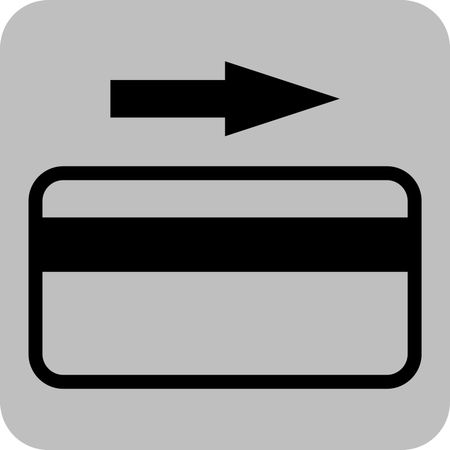 Vector Illustration of Credit Card with Arrow Icon
