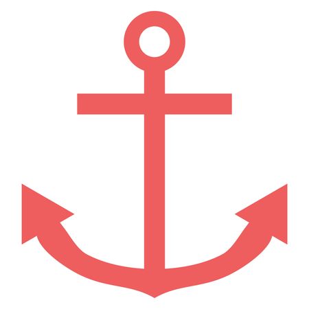 Vector Illustration of Pink Anchor Icon
