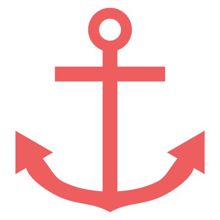Vector Illustration of Pink Anchor Icon

