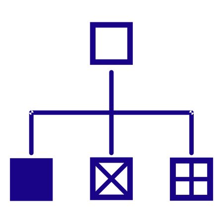 Vector Illustration of Violet Flow Chart Icon

