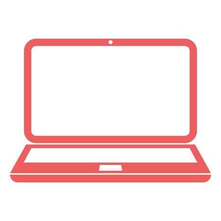 Vector Illustration of Pink Laptop Icon

