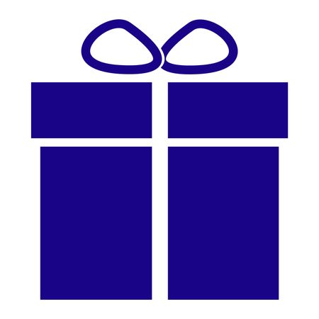 Vector Illustration of Blue Gift Box Icon
