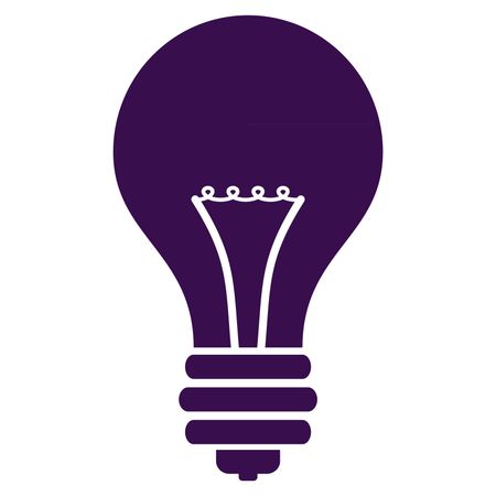 Vector Illustration of Violet Bulb Icon
