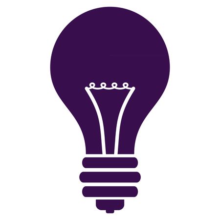 Vector Illustration of Violet Bulb Icon