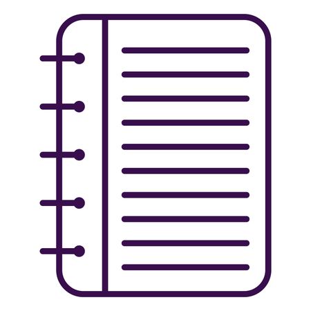 Vector Illustration of Violet Notebook Icon
