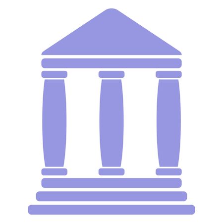 Vector Illustration of Purple Bank Icon
