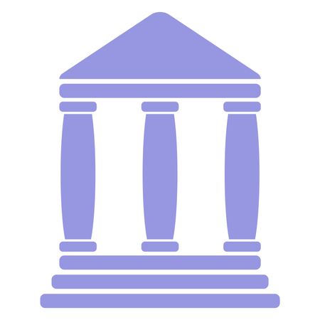 Vector Illustration of Purple Bank Icon