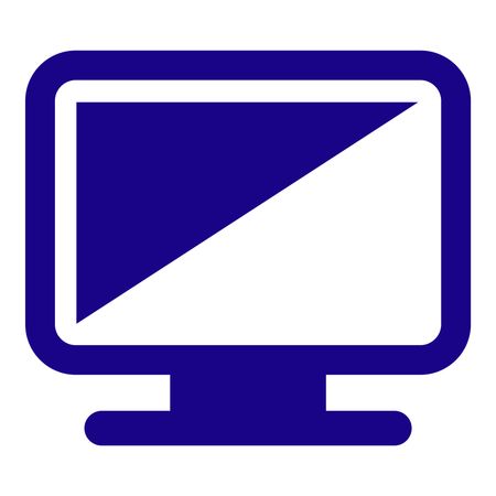 Vector Illustration of Violet Monitor Icon
