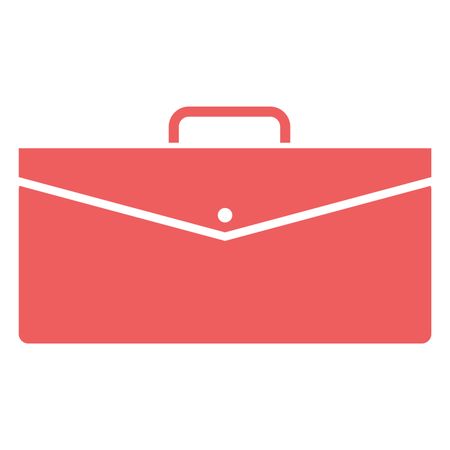 Vector Illustration of Pink Briefcase Icon
