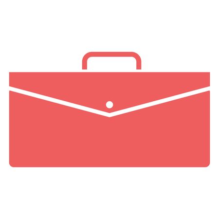 Vector Illustration of Pink Briefcase Icon