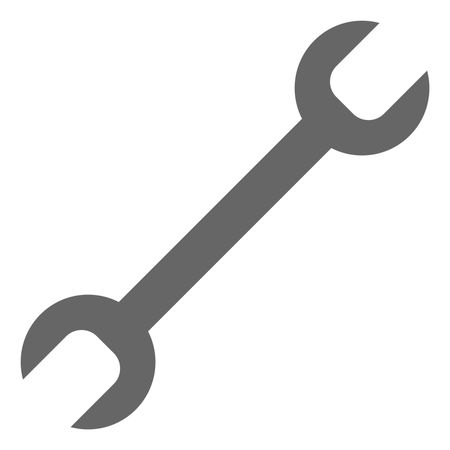 Vector Illustration of Gray Spanner Icon
