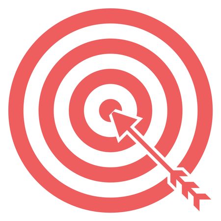 Vector Illustration of Pink Target Icon
