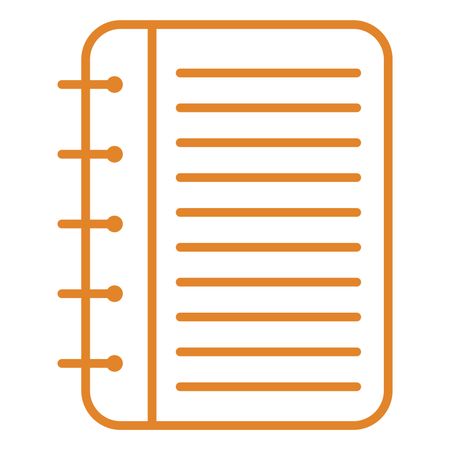 Vector Illustration of Orange Notebook Icon