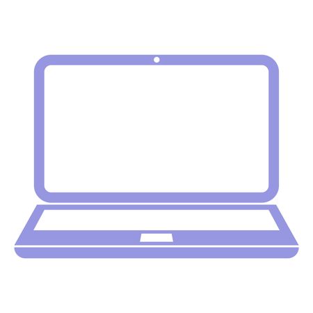 Violet Vector Illustration with Laptop Icon
