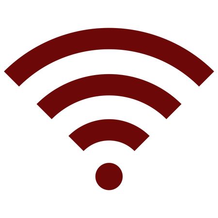 Brown Vector Illustration of WiFi Icon
