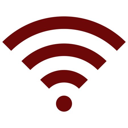 Brown Vector Illustration of WiFi Icon