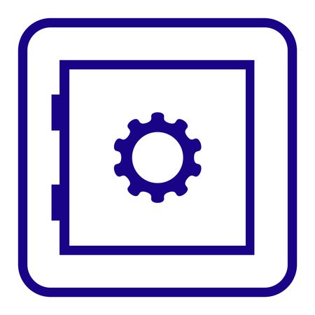 Blue Vector Illustration of Security Devices Icon
