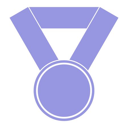 Violet Vector Illustration of Medal Icon
