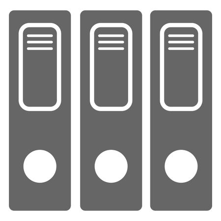 Vector Illustration of Files Icon in Gray
