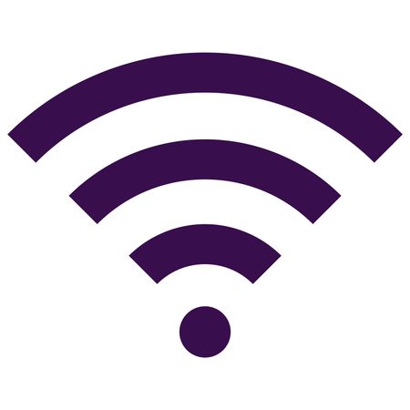 Vector Illustration of Wi-Fi Signal Icon in Purple
