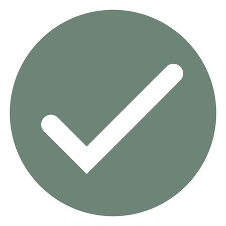 Vector Illustration of Check Icon in Gray