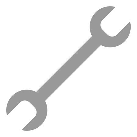 Vector Illustration of Spanner Icon in Gray
