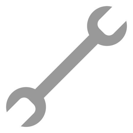 Vector Illustration of Spanner Icon in Gray