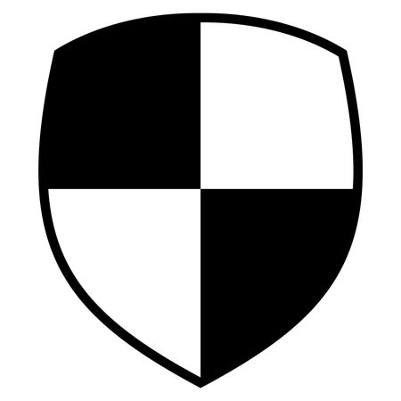 Vector Illustration of Shield Icon in Black
