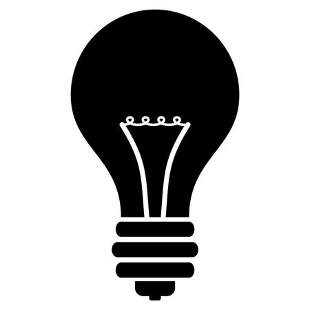 Vector Illustration of Bulb Icon in Black
