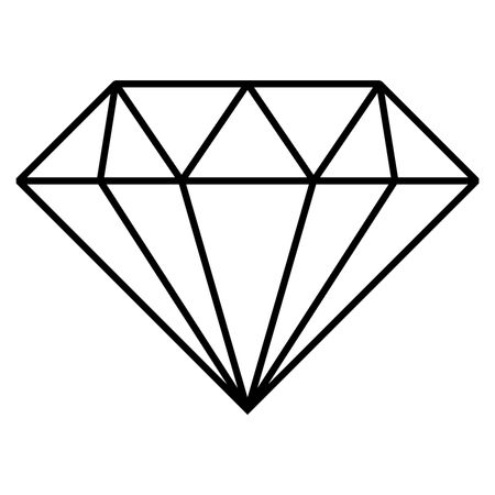 Vector Illustration of Diamond Icon in Black
